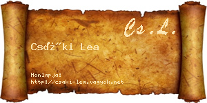 Csáki Lea névjegykártya